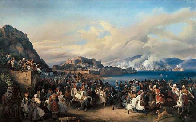 HESS, Heinrich Maria von The Entry of King Othon of Greece into Nauplia Spain oil painting art